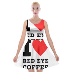I Love Red Eye Coffee Velvet Skater Dress by ilovewhateva