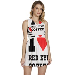 I Love Red Eye Coffee Sleeveless High Waist Mini Dress by ilovewhateva