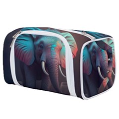 Elephant Tusks Trunk Wildlife Africa Toiletries Pouch by Ndabl3x