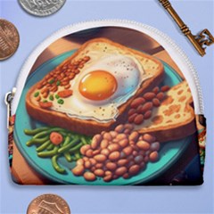 Breakfast Egg Beans Toast Plate Horseshoe Style Canvas Pouch by Ndabl3x