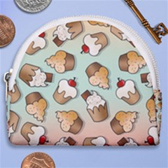 Cupcakes Cake Pie Pattern Horseshoe Style Canvas Pouch by Ndabl3x