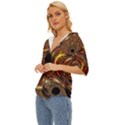 Geometric Art Fractal Abstract Art Lightweight Drawstring Hooded Top View2