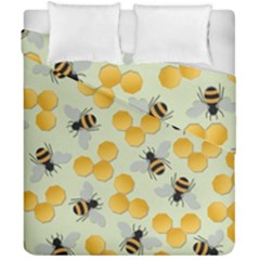 Honey Bee Bees Pattern Duvet Cover Double Side (california King Size) by Ndabl3x