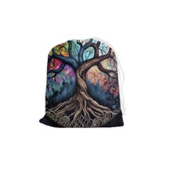 Tree Colourful Drawstring Pouch (medium) by Ndabl3x