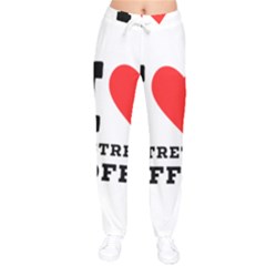 I Love Ristretto Coffee Women Velvet Drawstring Pants by ilovewhateva