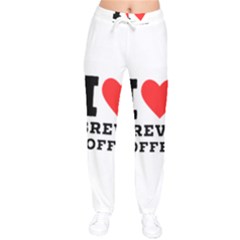 I Love Breve Coffee Women Velvet Drawstring Pants by ilovewhateva