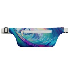 Wave Ocean Sea Tsunami Nautical Nature Water Active Waist Bag by Wav3s
