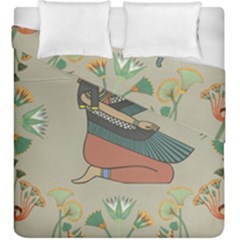 Egyptian Woman Wing Duvet Cover Double Side (king Size) by Wav3s