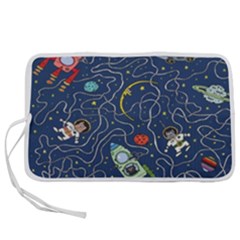 Cat-cosmos-cosmonaut-rocket Pen Storage Case (m) by Wav3s