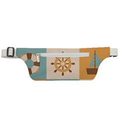 Nautical-elements-collection Active Waist Bag by Wav3s