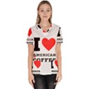 I love American coffee Women s V-Neck Scrub Top View1