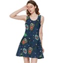 Monster-alien-pattern-seamless-background Inside Out Racerback Dress View1