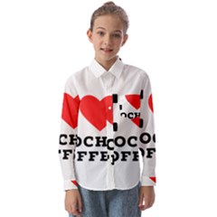 I Love Mocha Coffee Kids  Long Sleeve Shirt by ilovewhateva