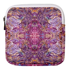 Indian Summer Patterns Mini Square Pouch by kaleidomarblingart