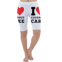I Love Coconut Cake Cropped Leggings  by ilovewhateva