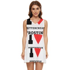I Love Buttercream Frosting Tiered Sleeveless Mini Dress by ilovewhateva