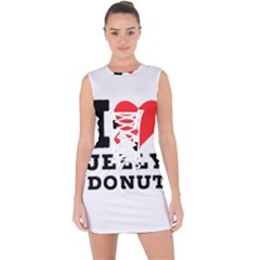 I Love Jelly Donut Lace Up Front Bodycon Dress by ilovewhateva