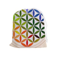 Mandala Rainbow Colorful Drawstring Pouch (xl) by Ndabl3x