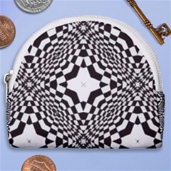 Tile Repeating Pattern Texture Horseshoe Style Canvas Pouch by Ndabl3x