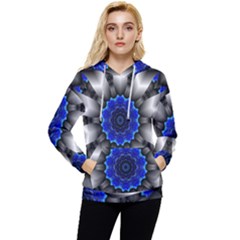 Kaleidoscope Abstract Round Women s Lightweight Drawstring Hoodie by Ndabl3x