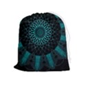 Ornament District Turquoise Drawstring Pouch (XL) View1