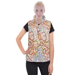 Map Europe Globe Countries States Women s Button Up Vest by Ndabl3x