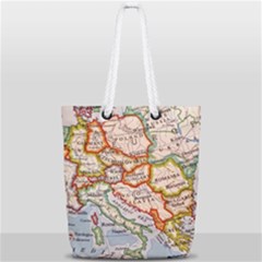 Map Europe Globe Countries States Full Print Rope Handle Tote (small) by Ndabl3x