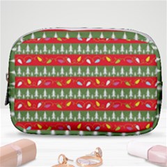 Christmas Papers Red And Green Make Up Pouch (small) by Ndabl3x