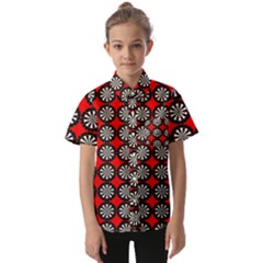 Dart Board Target Game Kids  Short Sleeve Shirt by Ndabl3x