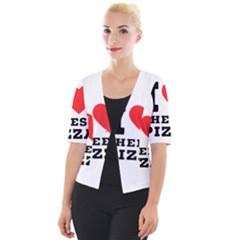 I Love Cheese Pizza Cropped Button Cardigan by ilovewhateva