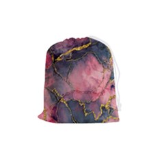 Pink Texture Resin Drawstring Pouch (medium) by Vaneshop