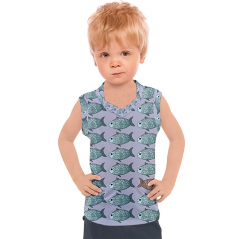 Fishes Pattern Background Theme Art Kids  Sport Tank Top by Vaneshop