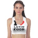 I love Latin food Sports Bra View1