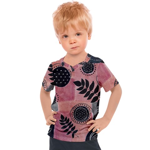 Abstract Pattern Floral Wall Art Kids  Sports Tee by Vaneshop