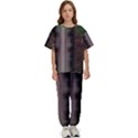 Leopard Animal Shawl Honeycomb Kids  Tee and Pants Sports Set View1