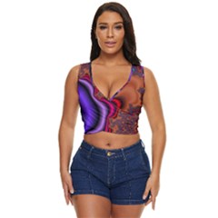 Colorful Piece Abstract Women s Sleeveless Wrap Top by Vaneshop
