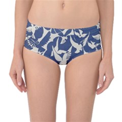 Bird Animal Animal Background Mid-waist Bikini Bottoms by Vaneshop