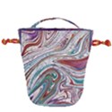 Abstract Background Ornamental Drawstring Bucket Bag View2