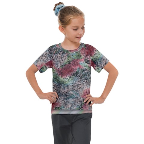 Design Pattern Scarf Gradient Kids  Mesh Piece Tee by Vaneshop