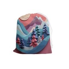 Paper Art Pastel Drawstring Pouch (large) by Vaneshop
