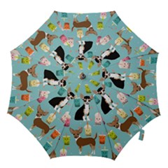 Chihuahua Bubble Kawaii Boba Tea Cute Dog Hook Handle Umbrellas (large) by Wav3s