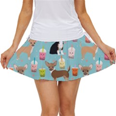 Chihuahua Bubble Kawaii Boba Tea Cute Dog Women s Skort by Wav3s