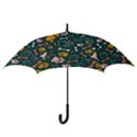Dog Paw Colorful Fabrics Digitally Hook Handle Umbrellas (Medium) View3
