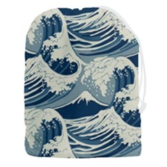 Japanese Wave Pattern Drawstring Pouch (3xl) by Wav3s