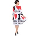 I love Mexican cuisine Quarter Sleeve Waist Band Dress View2