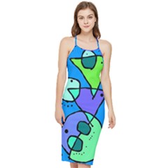 Mazipoodles In The Frame - Balanced Meal 5 Bodycon Cross Back Summer Dress by Mazipoodles