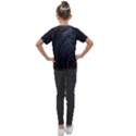 Abstract Dark Shine Structure Fractal Golden Kids  Mesh Piece Tee View2