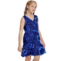 Blue Bubbles Abstract Kids  Sleeveless Tiered Mini Dress View3