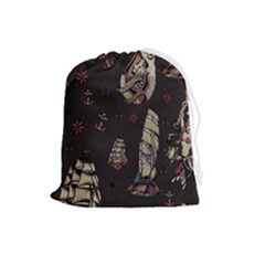 Vintage Tattoos Nautical Drawstring Pouch (large) by Vaneshop