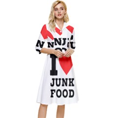 I Love Junk Food Classy Knee Length Dress by ilovewhateva